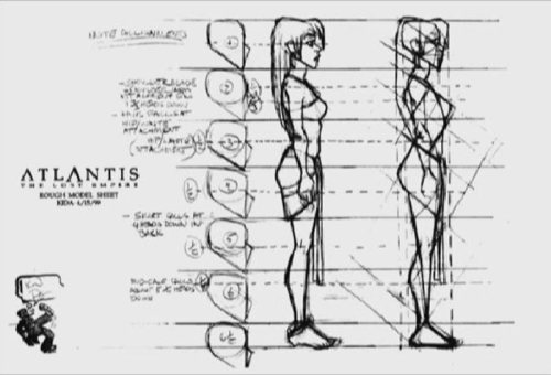 the-disney-elite:   Model sheets for Kida from Disney’s Atlantis: The Lost Empire (2001)