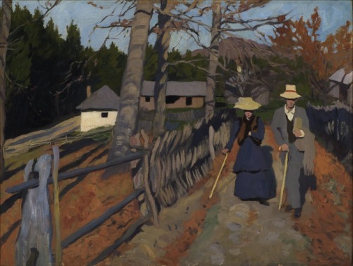 huariqueje:Walk / Noemi and Beni Izvor (The Walk)   -   Ferenczy Károly 1907  Hungarian painter  186