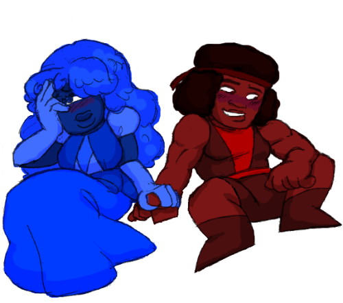 uyusoge:  These are drawings of boxer Garnet, Rose Quartz/Garnet, and Ruby/Sapphire.  I felt like drawing them for some reason. Anyways, I’m really excited for Steven Bomb 4!!! 