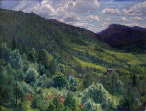 thunderstruck9:Thorvald Erichsen (Norwegian, 1868-1939), Kviteseid, Telemark, 1900. Oil on canvas, 1