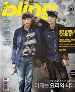 koreanmalemodels:  Shon Minho and Lee Joohyung on the cover of Bling, October 2013