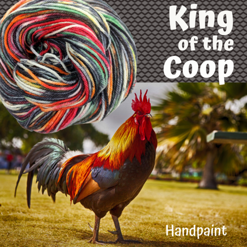 Coming this Friday! Our new King of the Coop handpainted speckle is all the colors of a Rhode Island