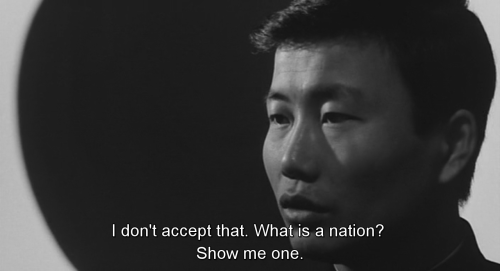 filmantidote:  bellsandforks:  “It’s the nation that does not permit you to live.” Death by Hanging (1968), dir. Nagisa Ōshima  The context of the film is vital as it is relevant more than ever. The film is about an ethnic Korean in Japan who