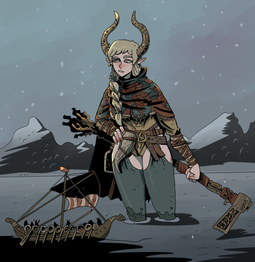 manfrommars2049: viking giant Ettin, by 호우자 @hou_jae04 on Twitter via ImaginaryBehemoths