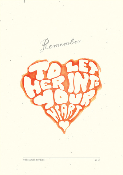 martinekenblog:   Hey JudeIllustrated lyrics by Stefano Agabio        