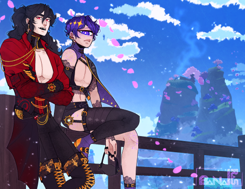  OutlandersA late Xmas early New Year gift for @aneth-kokuyoThose are our characters in genshin sett