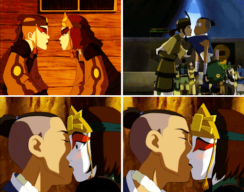 leiko-tomago:  every kiss in Avatar: The Last Airbender (in no particular order)