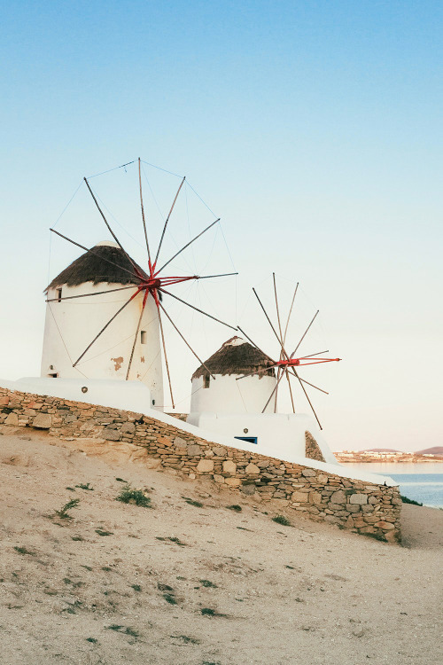 misterlemonzafterlife:  2seeitall:The Windmills of Mykonos in the morning. https://MisterLemonzAfterlife.tumblr.com/archive