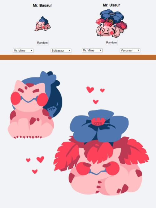 Some Mr. Mime pokefusions <3