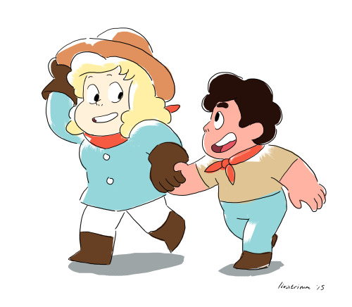 lisatrimm:My friend had an idea where Sadie and Steven dress as G.A.L.S. and I could not resist draw