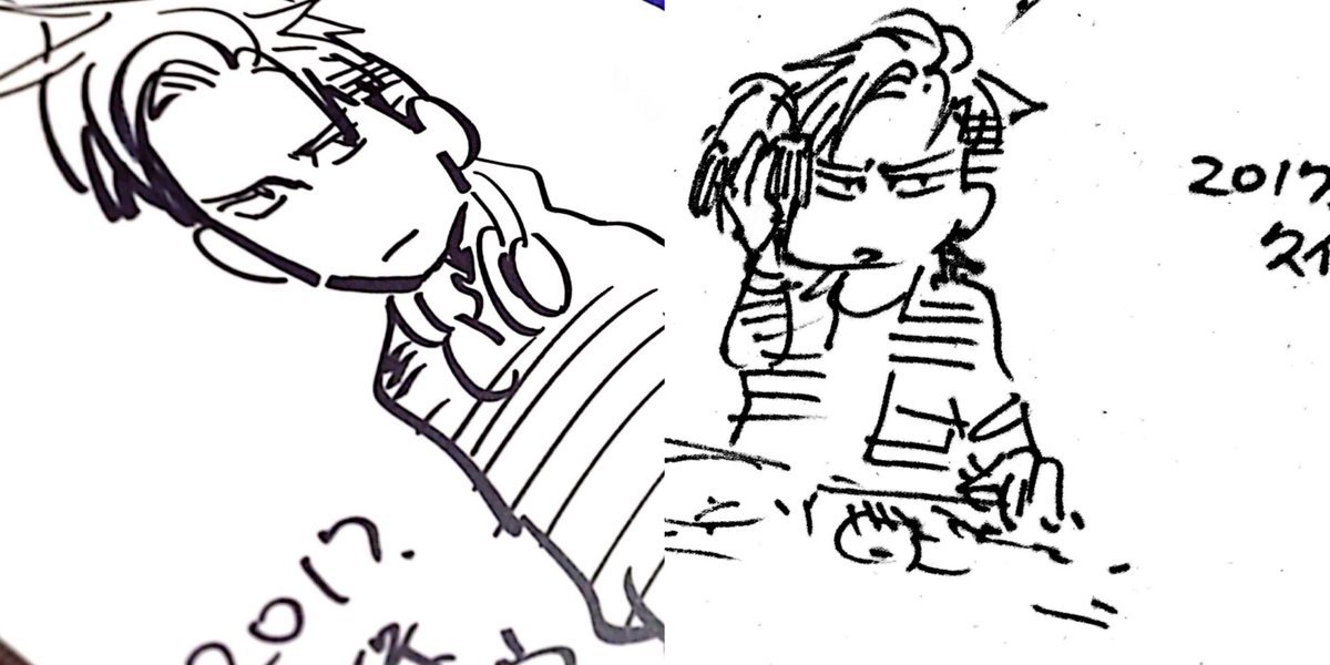 Kubo-sensei’s DJ Otabek drawings! (DJ Otabek confirmed canon by her)Please get