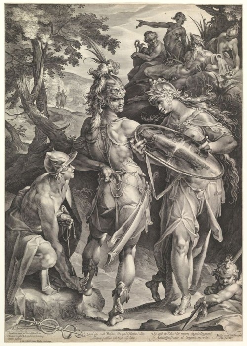 ‘Minerva and Mercury arming Perseus’. Bartholomeus Spranger. 1604.