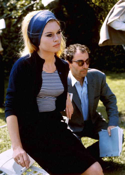 Bardot and Godard on the set of Contempt