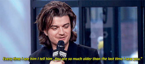 thepreciousminds: joe keery is simultaneously the mom, the babysitter and the aunt of the stranger things kids (x)