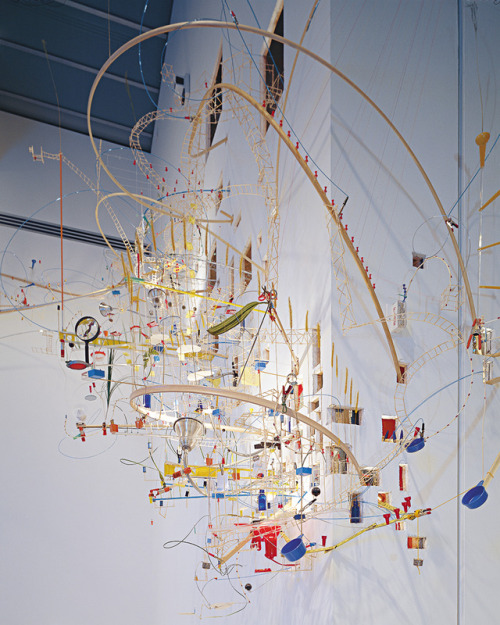 elucubrare:gagosiangallery:Sarah Sze’s work Seamless (1999) is now on display in a room on the fourt