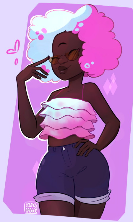 cosmosbadger:  i missed an opportunity to have garnet in tie dye shortswhat am i doing