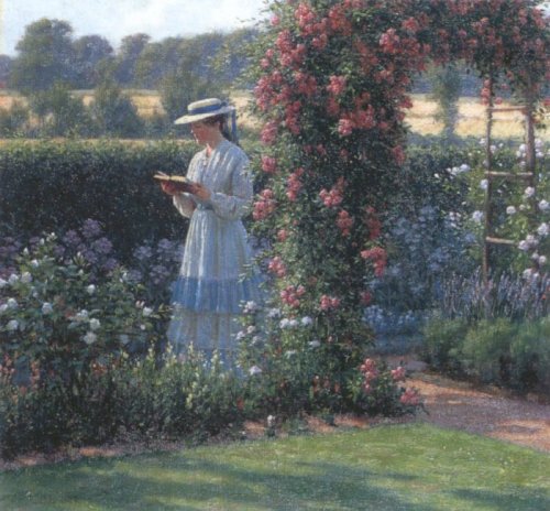 lacedheartt:  Sweet Solitude by Edmund Blair Leighton (1852-1922) 