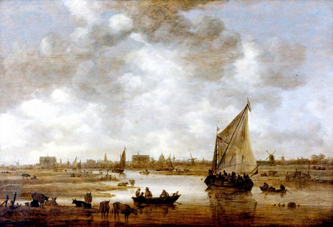 Jan van Goyen (Leiden 1596 - The Hague 1656), View of Leiden from the northeast,