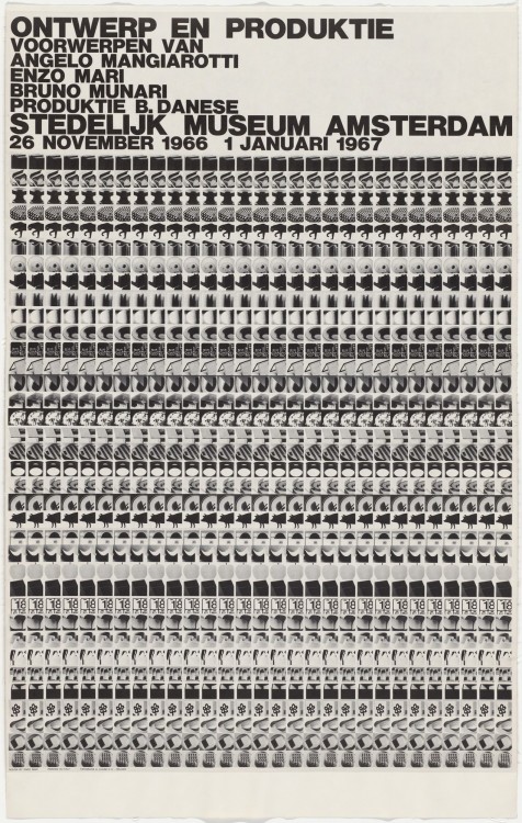 Enzo Mari, Stedelijk Museum Amsterdam Poster, 1966.