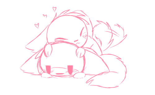 lattehusband:  snuggle draws for the wife   D’aww <3