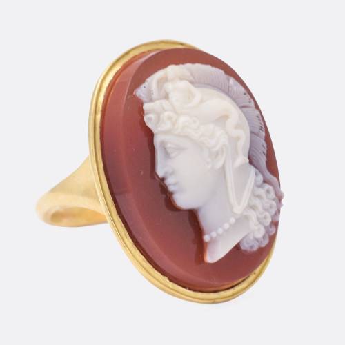 allaboutrings: Antique Georgian 22k Gold Thessalonike of Macedon Cameo Ring