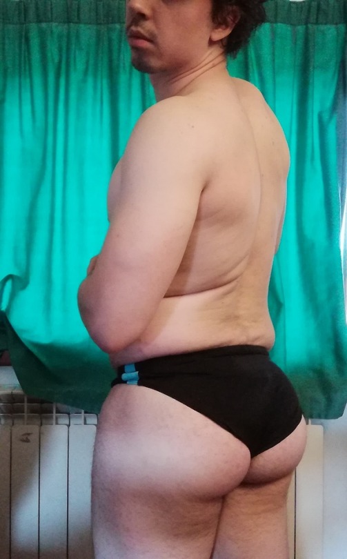 Fat Ass In Old Swimsuit