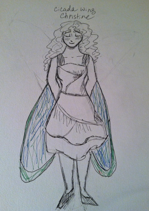 mendedpixie:Terribly lazy doodles of Sorelli, Christine, and Meg, in a fairy AU.*SCREECHING*