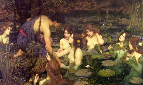 artist-waterhouse: Hylas and the Nymphs, 1896, John William Waterhouse Medium: oil,canvas