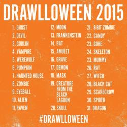 Iamkevinluong:  Drawlloween Is Back! Here Are The Mixed Up Topics Based On The Original