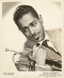 detroitlib:  John Birks “Dizzy” Gillespie (Oct. 21, 1917 - January 6, 1993) Courtesy of the E. Azalia Hackley Collection of African Americans in the Performing Arts, Detroit Public Library 