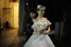 queen-obraztsova:  Evgenia Obraztsova and Herman Cornejo backstage before La Sylphide  (unknown photographer) 