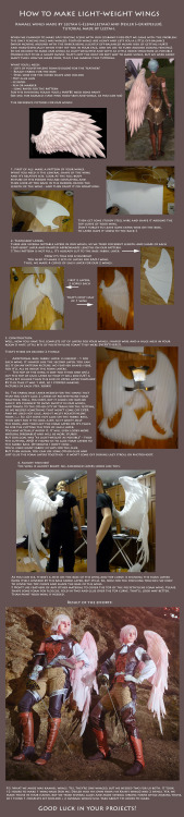 magnastorm:raritarous:its-electric-lady:Tutorial: How to make light-weight wings (Kamael) by *ElenaL