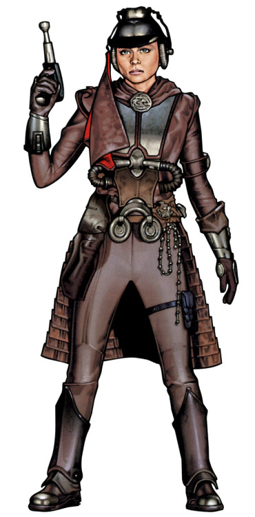 Zam Wesell, female Clawdite Bounty Hunter from the Republic Era. One of those really cool designs fo