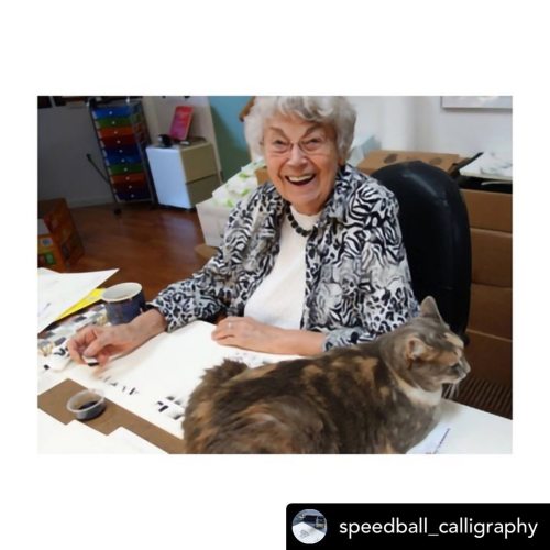 Posted @withregram • @speedball_calligraphy In Memoriam Sheila Waters (March 13, 1929 – M