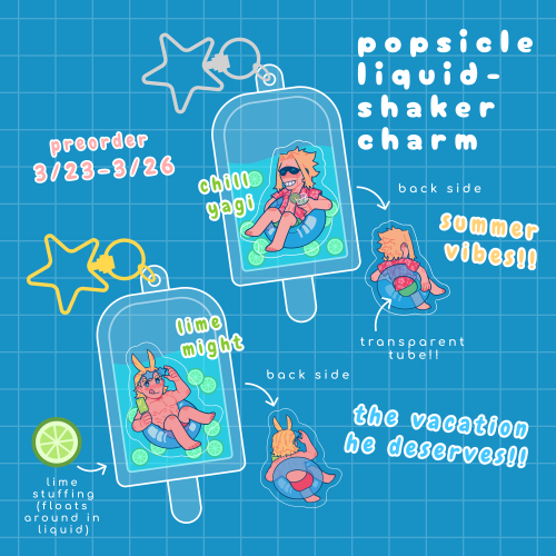  I… made an All Might popsicle liquid-shaker charm ohohoho Pre-orders open for 3/23 to 3/26 1
