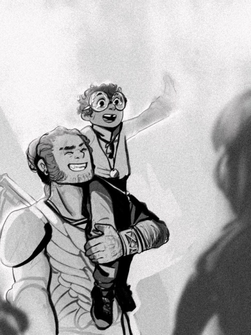 waalkr: WE WON!!!!! [image description: four grayscale drawings from the last episode of TAZ Balance