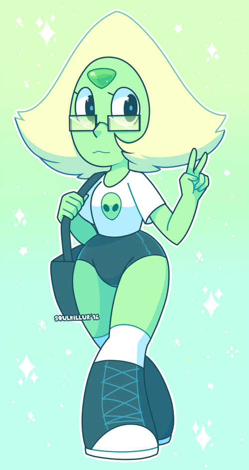 soulkillurart:   Commission Info // PatreonRendered one of my Peridot doodles. 