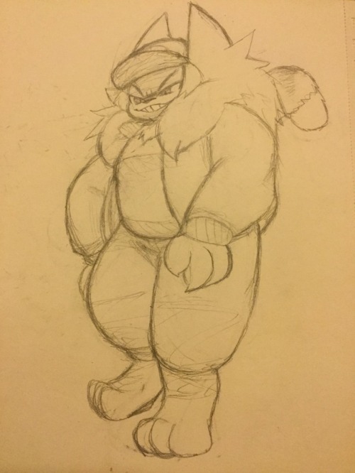 gibbleking:A drawing of my sona Gib. I like to imagine that despite his looks people try to feel his