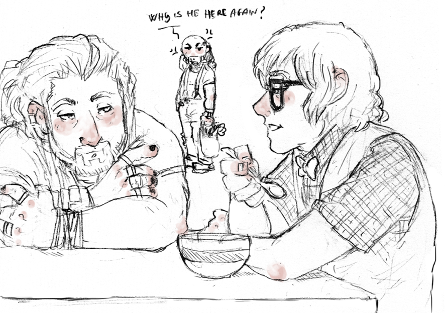 ladynorthstar:  Bjork prompted me the most amusing AU situation ever: Bilbo is Thorin’s horribly