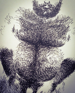 thedailydrawingproject:  Hairy man, 18th