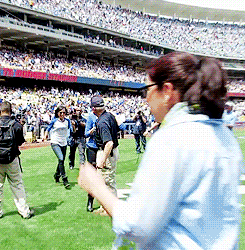 bellamyyoung:  The Scandal ladies at Dodger Stadium 7th April 2013 x 