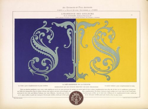 Exploring color harmony in the late 19th century. Pages from L'harmonie des couleurs, 1880, Edouard 