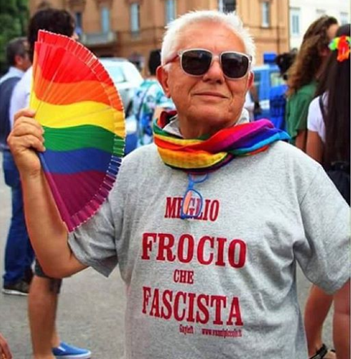 tenitchyfingers: thomassmcgraw: Oggi e sempre ✊ transl: “better a faggot than a fascist”