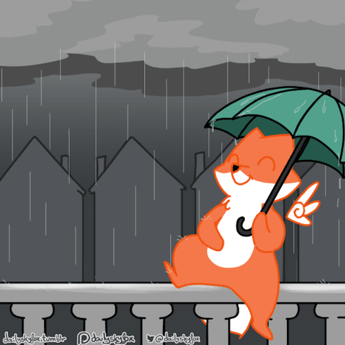 dailyskyfox: Today I enjoy a rainy afternoon~! After a few days of heat, rain is quite welcome~ x3   —————————————————————————————— Support the little Skyfox on Patreon!  ^w^