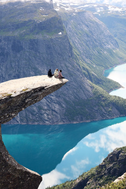 plasmatics-life:  On the Edge , Trolltunga | (by Lydia Kuniholm) 