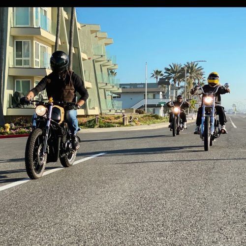 We’re going on a bear hunt, we’re not scared, it’s a beautiful day! #carlsbad #motocruise #caferacer