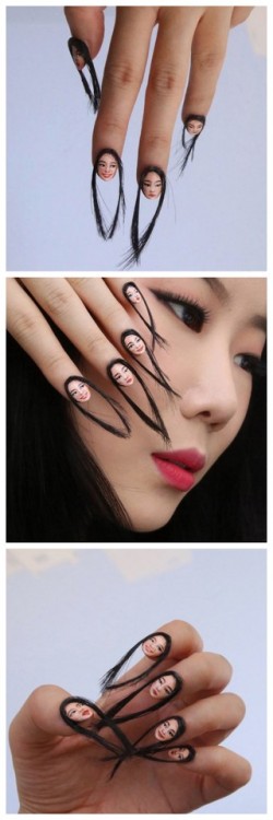 DIY Halloween Inspiration: Hair NailsThis is some more work of Dain Yoon’s. It is not Photoshopped.F