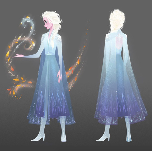 Elsa’s beautiful costumes designed by Brittney Lee