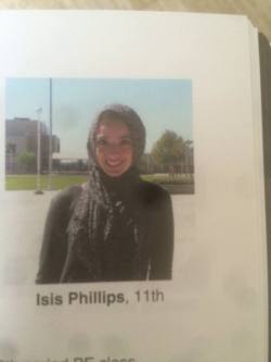 stopdisrespectingculture:  zellah7:  Los Osos High School “accidentally” renamed her Isis… her name is Bayan I am extremely saddened, disgusted, hurt and embarrassed that the Los Osos High School yearbook was able to get away with this. Apparently