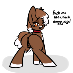 prettyponyplot:  I did a quick (took 20 min) Winona ponification to make two lame puns. I bet she likes it ruff. Three lame puns.  &hellip;I much enjoy this for reasons. 